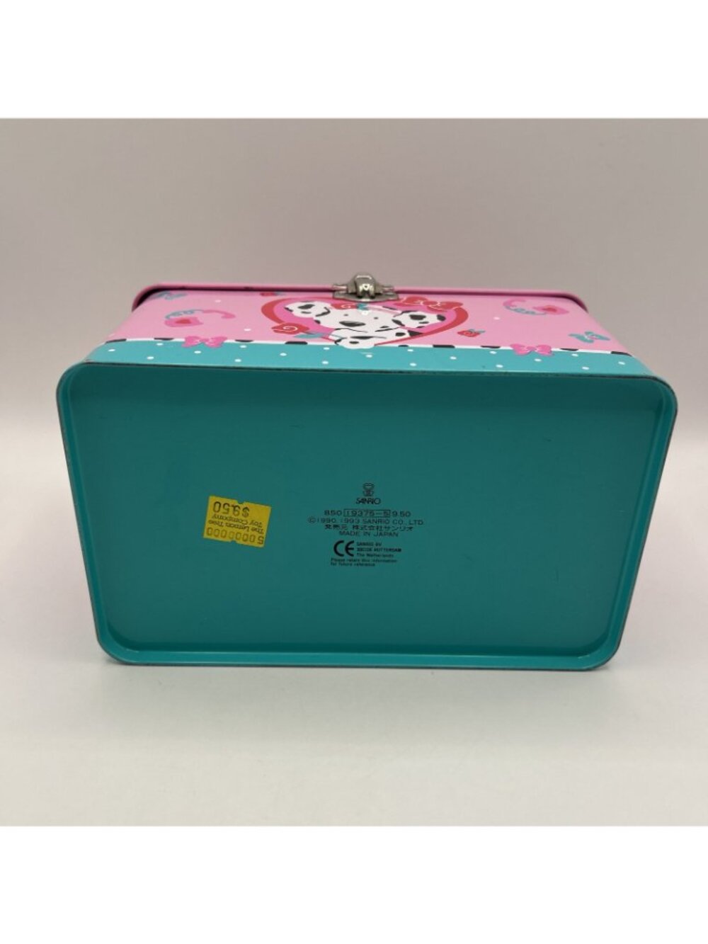 Sanrio 1993 Spottie Dottie Metal Tin Trinket Box Dog Pink Container Rare Vintage - Picture 5 of 16